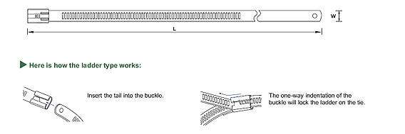 LADDER TYPE STAINLESS STEEL WIRE TIES